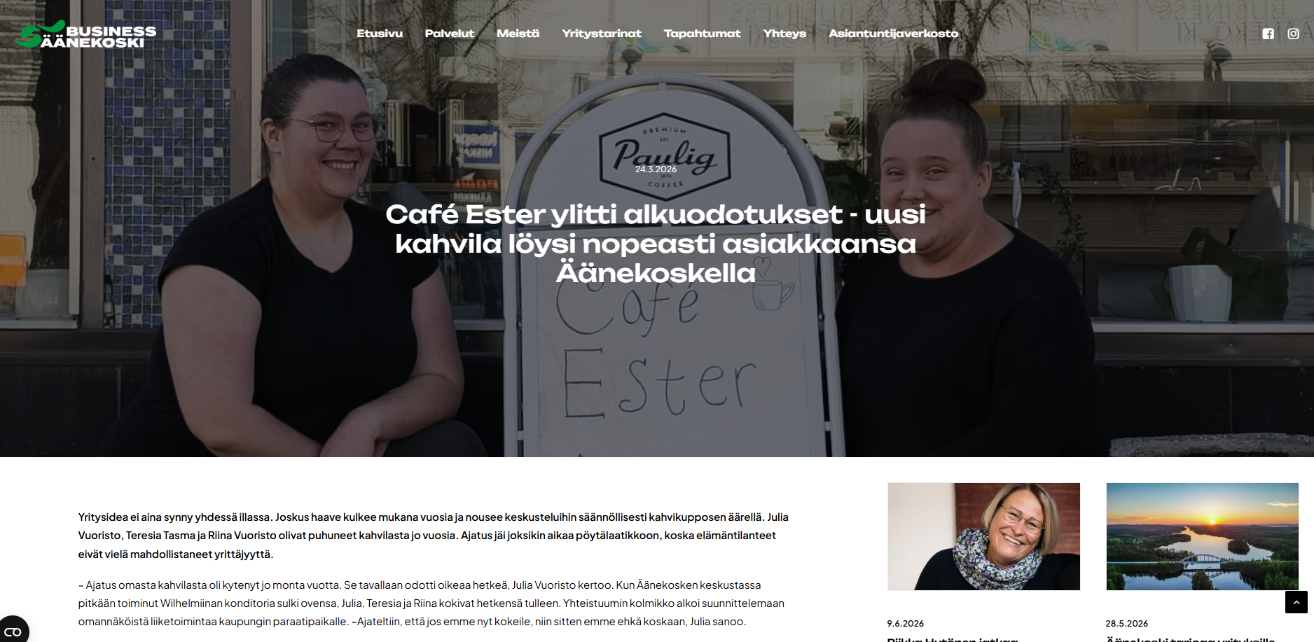 Leiska blogitekstistä, Business Äänekosken sivuilla